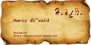 Harcz Évald névjegykártya
